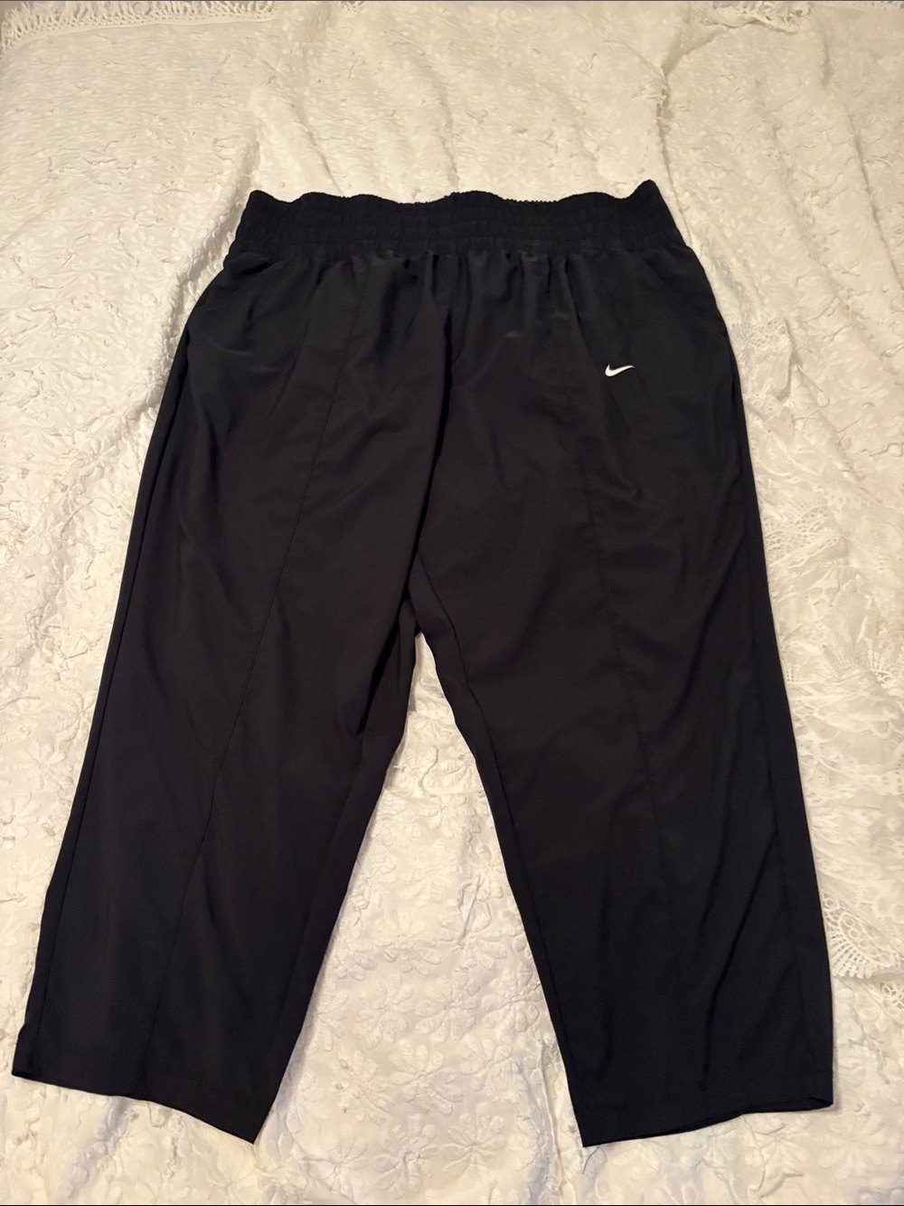 Nike Black Capri Pants with White Swoosh
